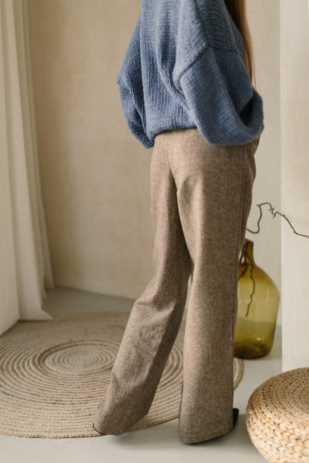 High waist tweed trousers - Image 5